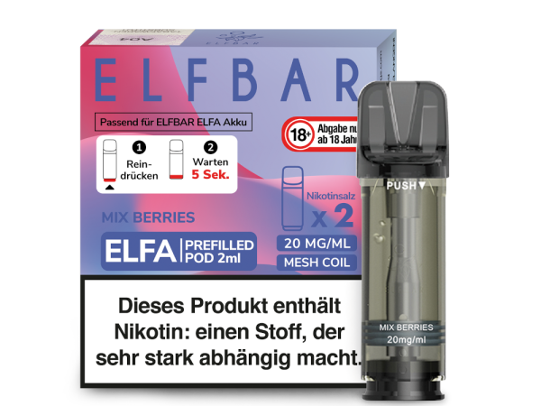 Elf Bar - Elfa Pod Mix Berries 20mg/ml (2 Stück pro Packung)