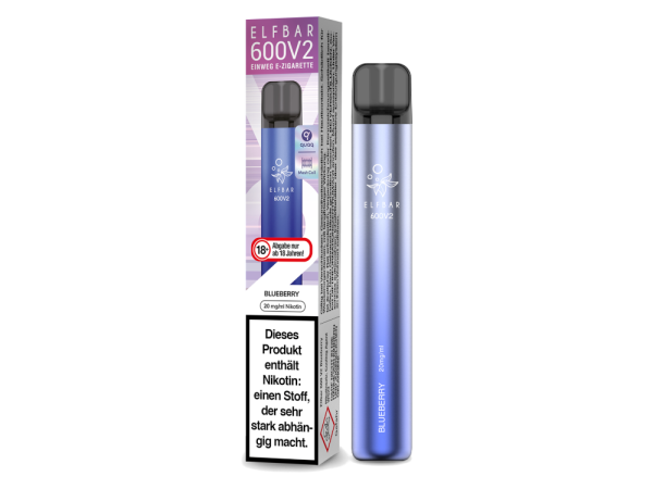Elf Bar 600 V2 Einweg E-Zigarette - Blueberry 20 mg/ml