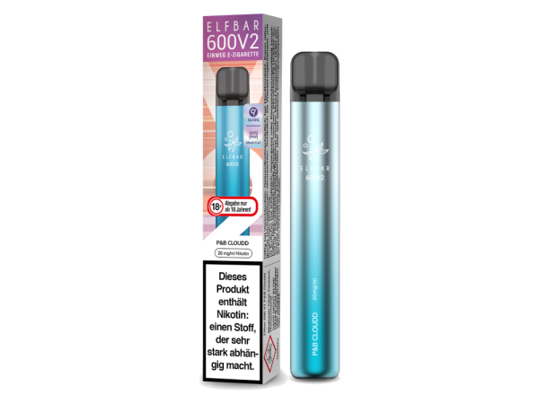 Elf Bar 600 V2 Einweg E-Zigarette - P&B Cloudd 20 mg/ml