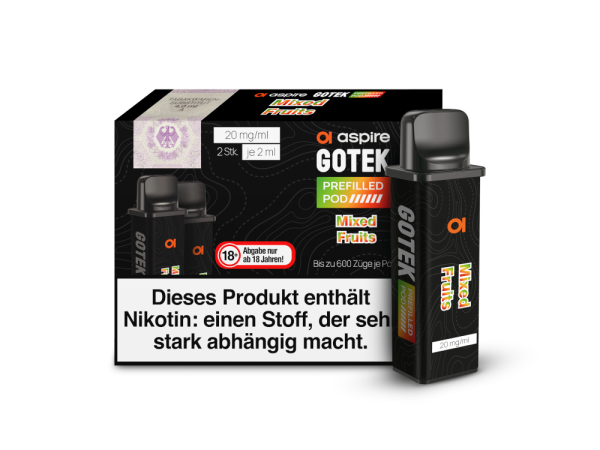 Aspire - GoTek Pod Mixed Fruits 20mg/ml (2 Stück pro Packung)