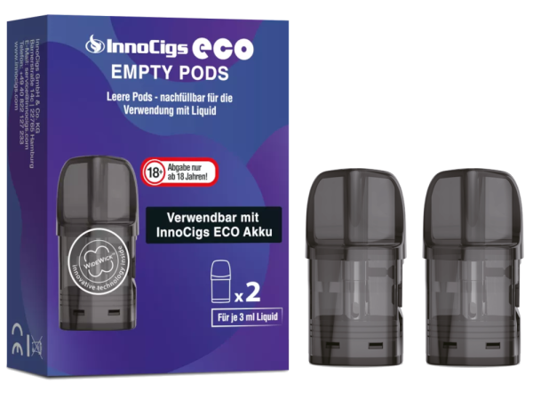 InnoCigs - Eco Pod mit 1,2 Ohm Head (2 Stück pro Packung)