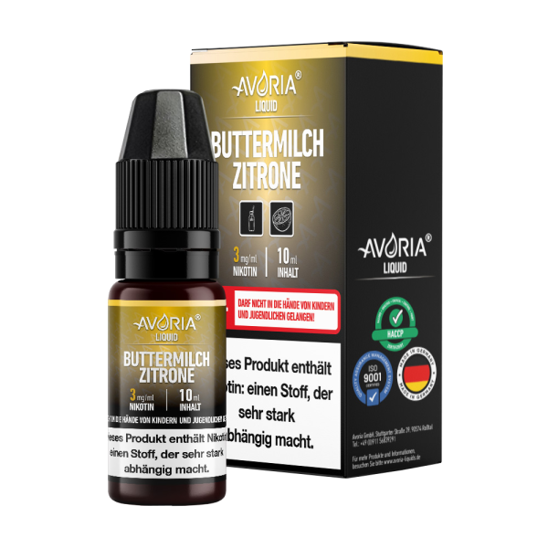 Avoria - Buttermilch-Zitrone E-Zigaretten Liquid 6 mg/ml