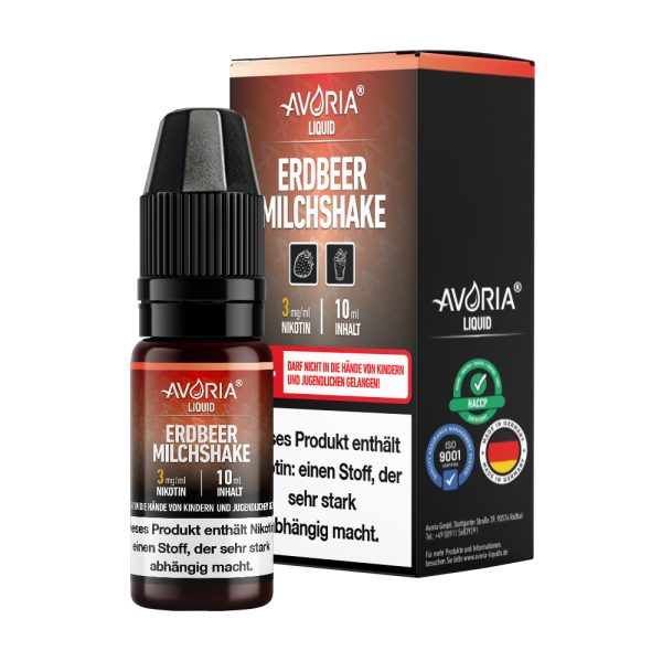 Avoria - Erdbeer-Milchshake E-Zigaretten Liquid 0 mg/ml