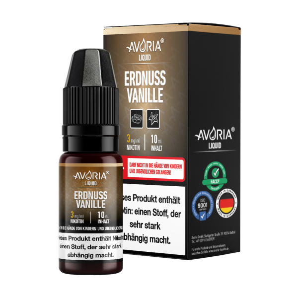 Avoria - Erdnuss-Vanille E-Zigaretten Liquid 0 mg/ml