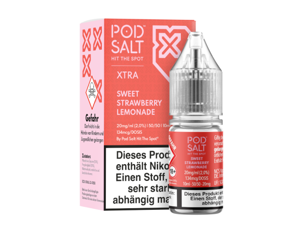 Pod Salt X - Sweet Strawberry Lemonade - Nikotinsalz Liquid 20 mg/ml