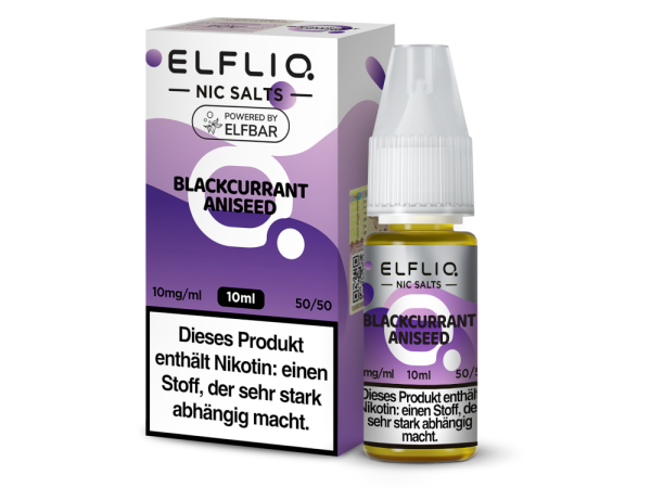 ELFLIQ - Blackcurrant Aniseed - Nikotinsalz Liquid 10 mg/ml