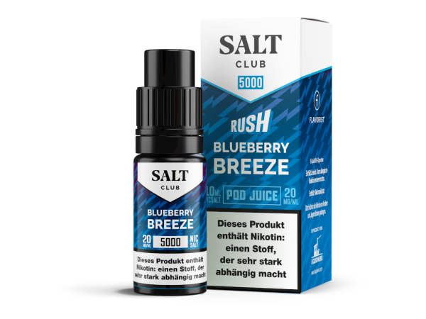 Salt Club - 5000 - Blueberry Breeze Nikotinsalz Liquid 20...