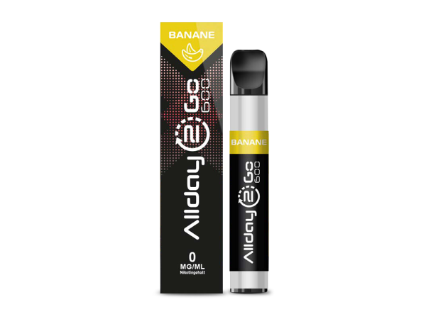 Allday 2 Go 600 Einweg E-Zigarette - Banane 0 mg/ml