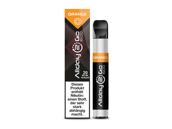 Allday 2 Go 600 Einweg E-Zigarette - Orange 20 mg/ml