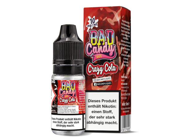 Bad Candy Liquids - Crazy Cola - Nikotinsalz Liquid 10 mg/ml 10er