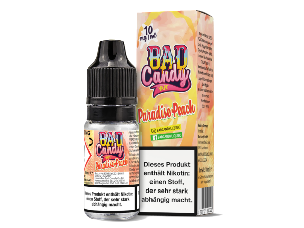 Bad Candy Liquids - Paradise Peach - Nikotinsalz Liquid 10 mg/ml 10er