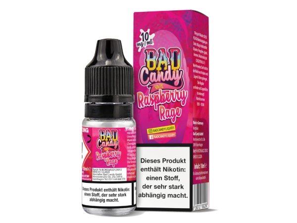 Bad Candy Liquids - Raspberry Rage - Nikotinsalz Liquid 10 mg/ml 10er