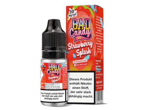 Bad Candy Liquids - Strawberry Splash - Nikotinsalz Liquid 20 mg/ml