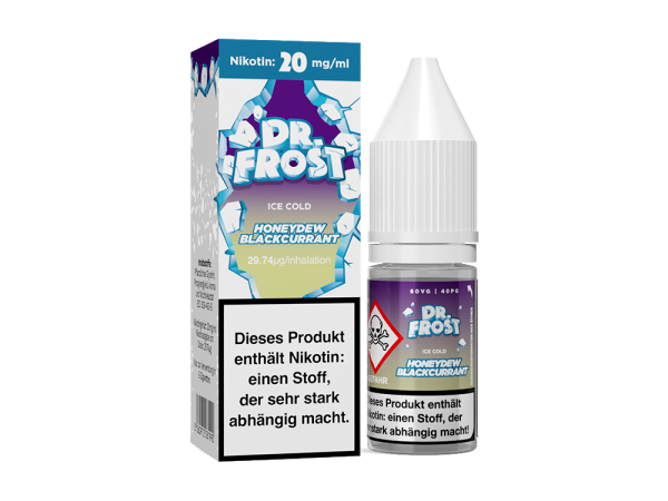 Dr. Frost - Polar Ice Vapes - Honeydew Blackcurrant Ice - Nikotinsalz Liquid 20mg/ml 10er