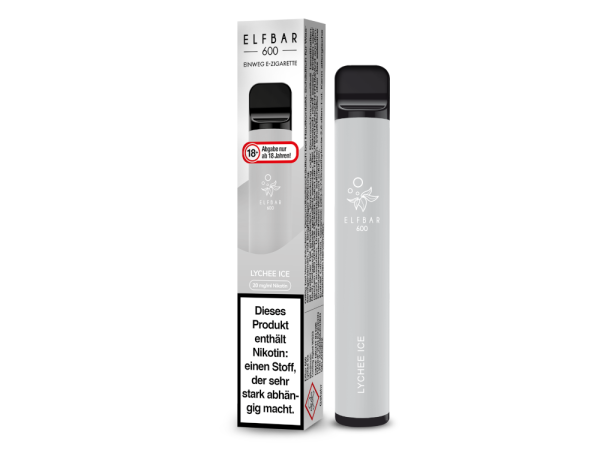Elf Bar 600 Einweg E-Zigarette - Lychee Ice 20 mg/ml 10er
