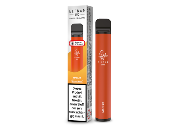 Elf Bar 600 Einweg E-Zigarette - Mango 20 mg/ml 10er