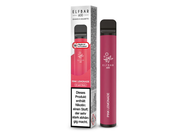 Elf Bar 600 Einweg E-Zigarette - Pink Lemonade 20 mg/ml 10er