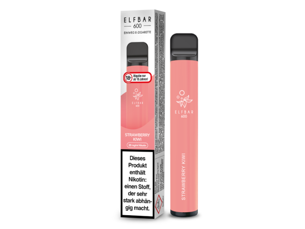Elf Bar 600 Einweg E-Zigarette - Strawberry Kiwi 20 mg/ml 10er
