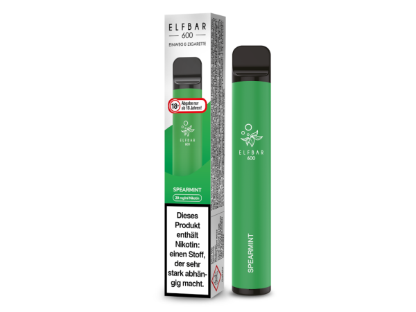 Elf Bar 600 Einweg E-Zigarette - Spearmint 20 mg/ml 10er