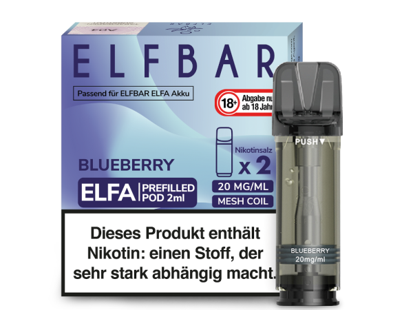 Elf Bar Elfa Pod Blueberry 20mg/ml (2 Stück)