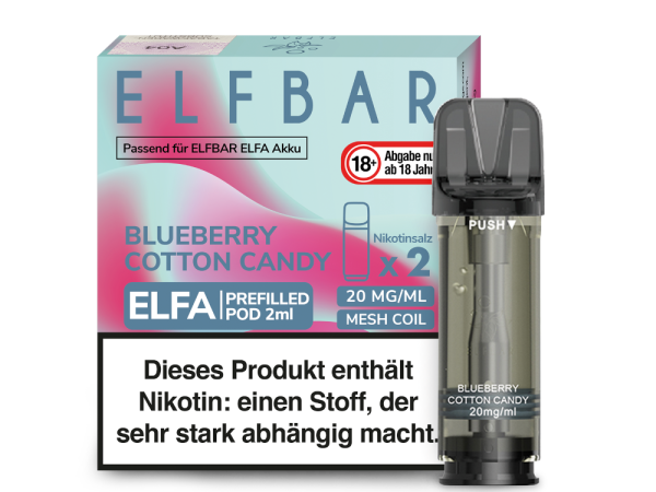 Elfbar Elfa Pod Blueberry Cotton Candy 20mg/ml (2...