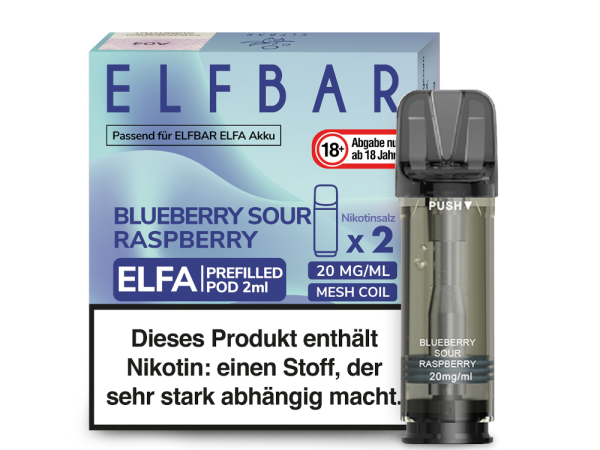 Elf Bar Elfa Pod Blueberry Sour Raspberry 20mg/ml (2...