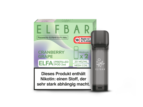 Elf Bar Elfa Pod Cranberry Grape 20mg/ml (2 Stück) 10er
