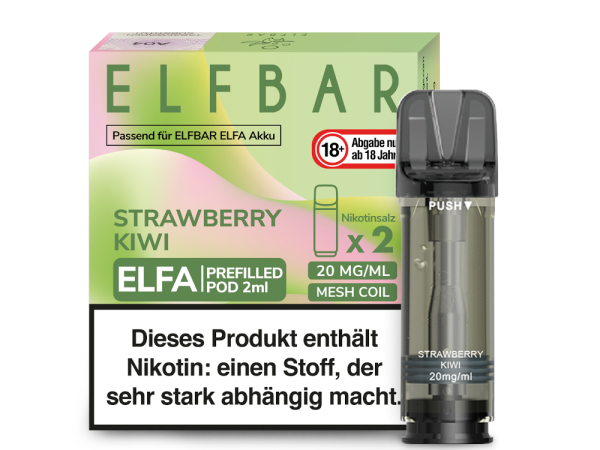Elf Bar Elfa Pod Strawberry Kiwi 20mg/ml (2 Stück)