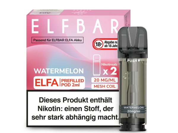 Elf Bar Elfa Pod Watermelon 20mg/ml (2 Stück)