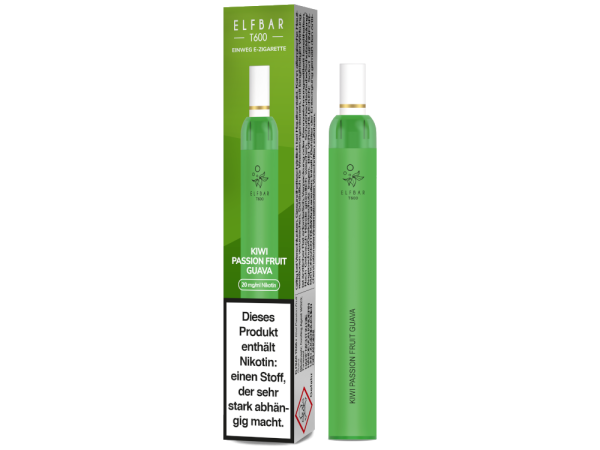 Elf Bar T600 Einweg E-Zigarette - Kiwi Passionfruit Guava 20 mg/ml