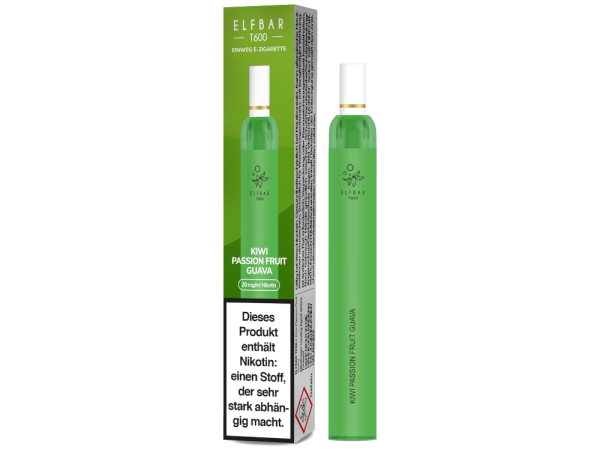 Elf Bar T600 Einweg E-Zigarette - Kiwi Passionfruit Guava 20 mg/ml 10er