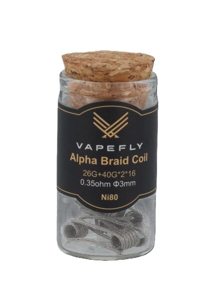 Vapefly NI80 Alpha Braid Clapton Coil Alpha Braid Clapton 26GA+40GA*2*16 0,35 Ohm