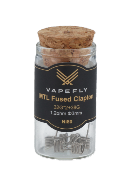 Vapefly NI80 Alpha Braid Clapton Coil MTL Fused Clapton 32GA*2+38GA 1,2 Ohm