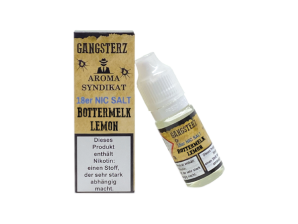 Gangsterz - Bottermelk Lemon - Nikotinsalz Liquid 18 mg/ml 10er Packung