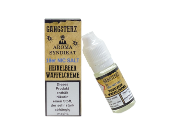 Gangsterz - Heidelbeer Waffelcreme - Nikotinsalz Liquid 18 mg/ml 10er Packung