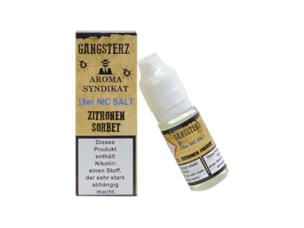 Gangsterz - Zitronen Sorbet - Nikotinsalz Liquid 18 mg/ml 10er Packung