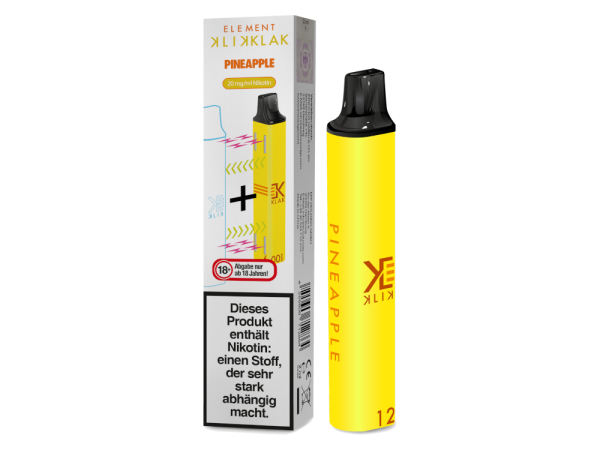 Klik Klak - Einweg E-Zigarette - Pineapple 20 mg/ml