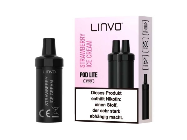 Linvo Pod Lite Cartridge Strawberry Ice Cream 20 mg/ml (2 Stück pro Packung)