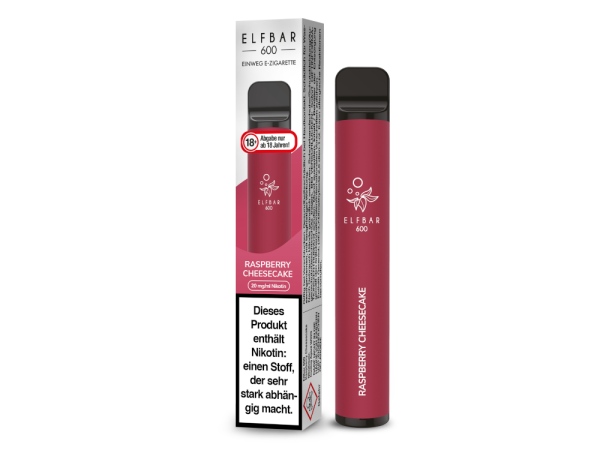 Elf Bar 600 Einweg E-Zigarette - Raspberry Cheesecake 20 mg/ml